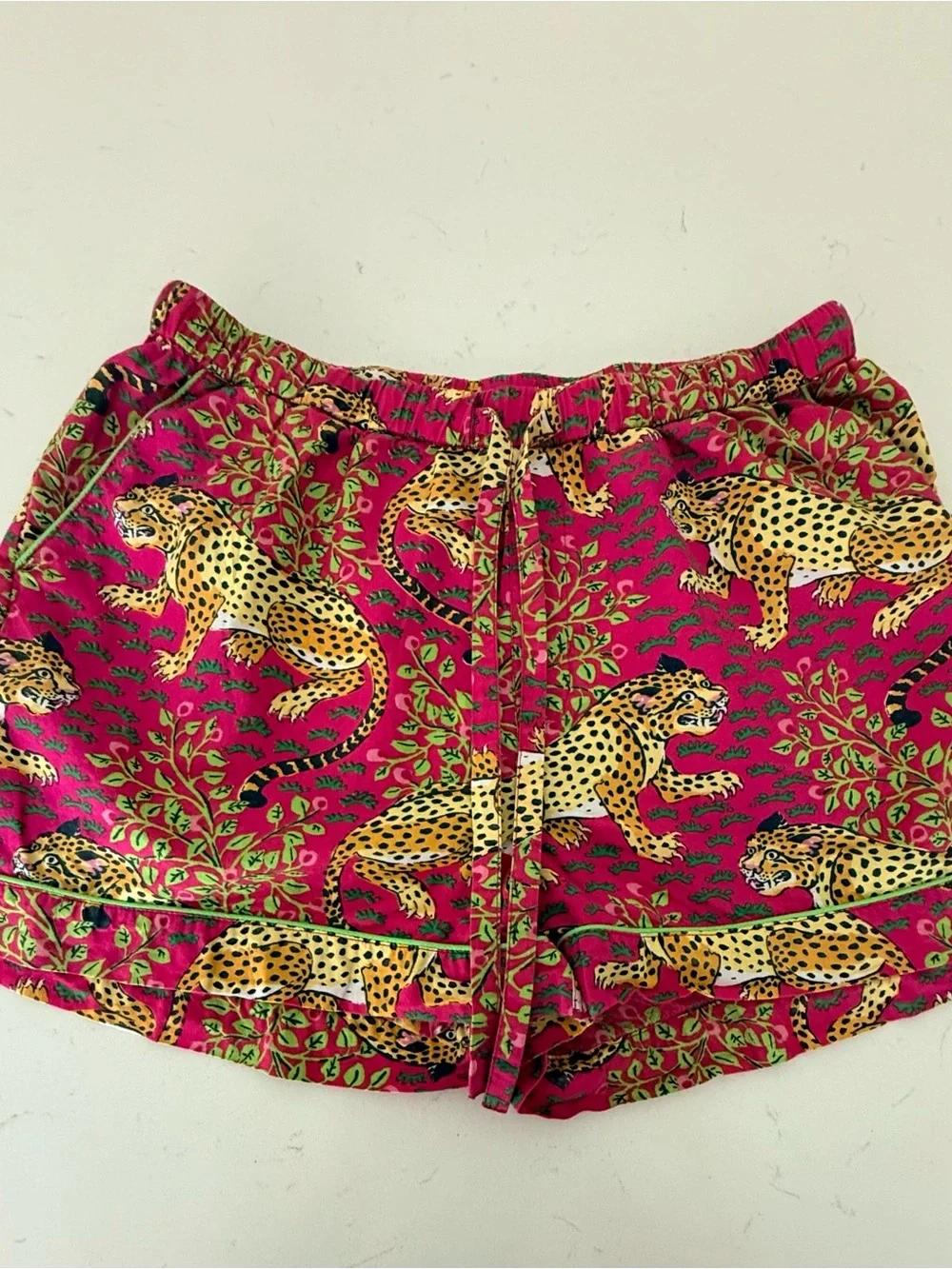 Print Fresh Pajama Set Womens XS Pink Bagheera Leopard 100% Organic Cotton